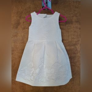 Janie & Jack White Spring Floral Toddler Dress
